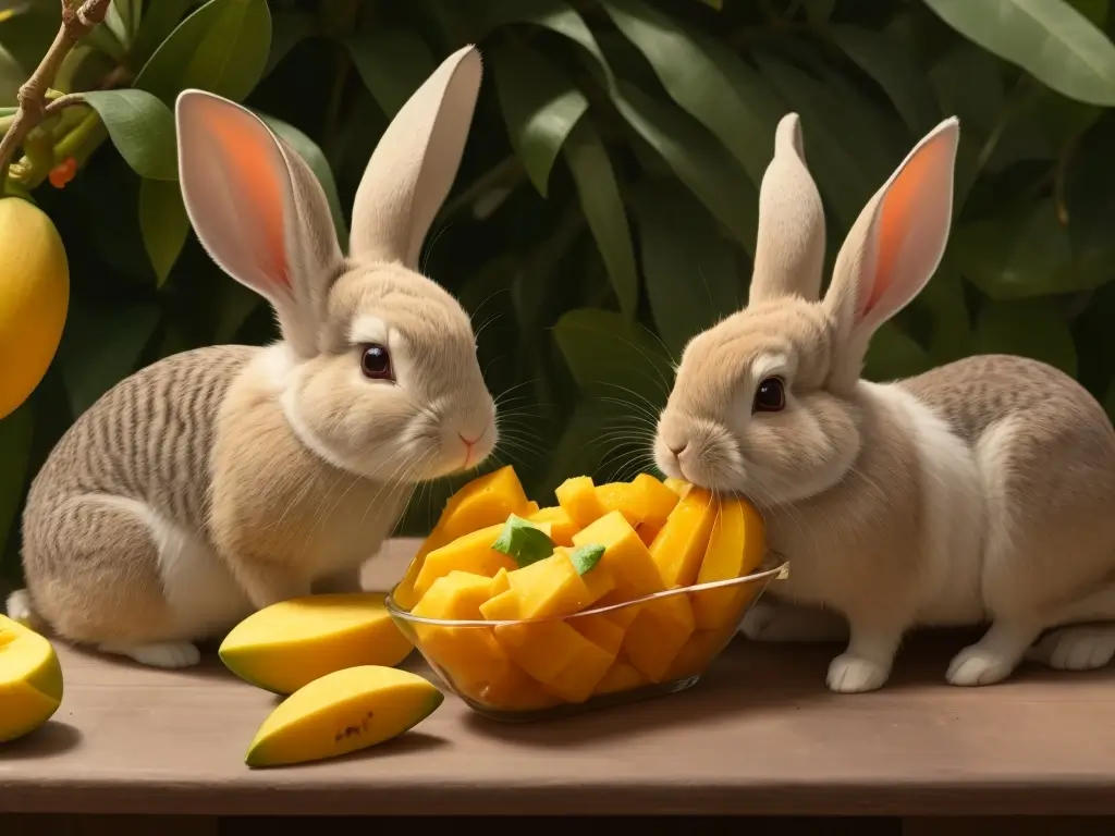 Rabbits Eat Mango