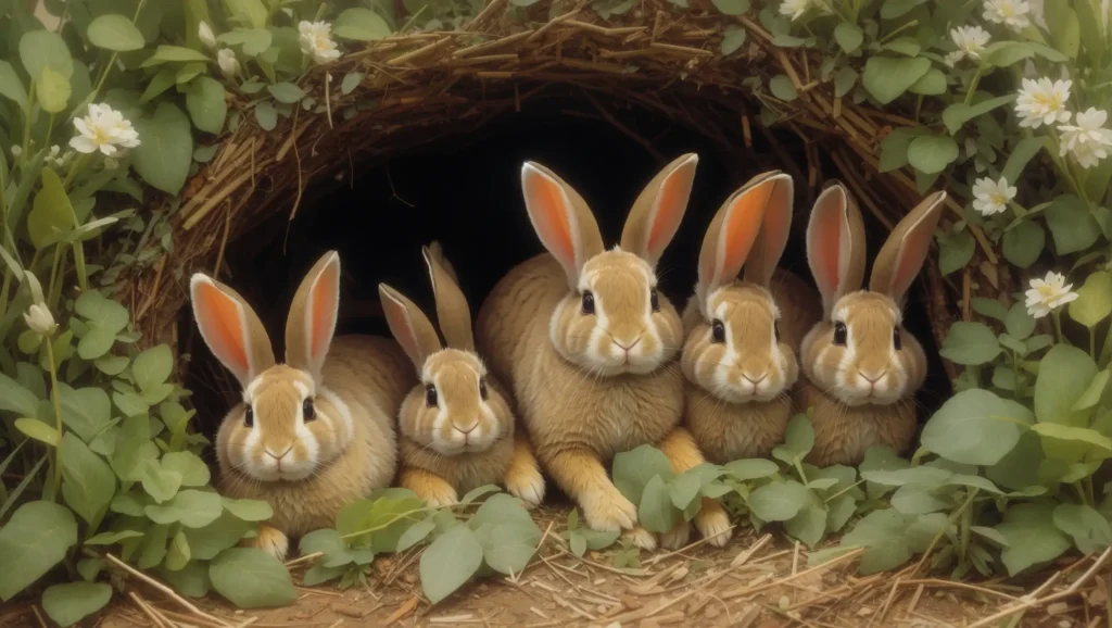 Rabbits Nesting Behavior